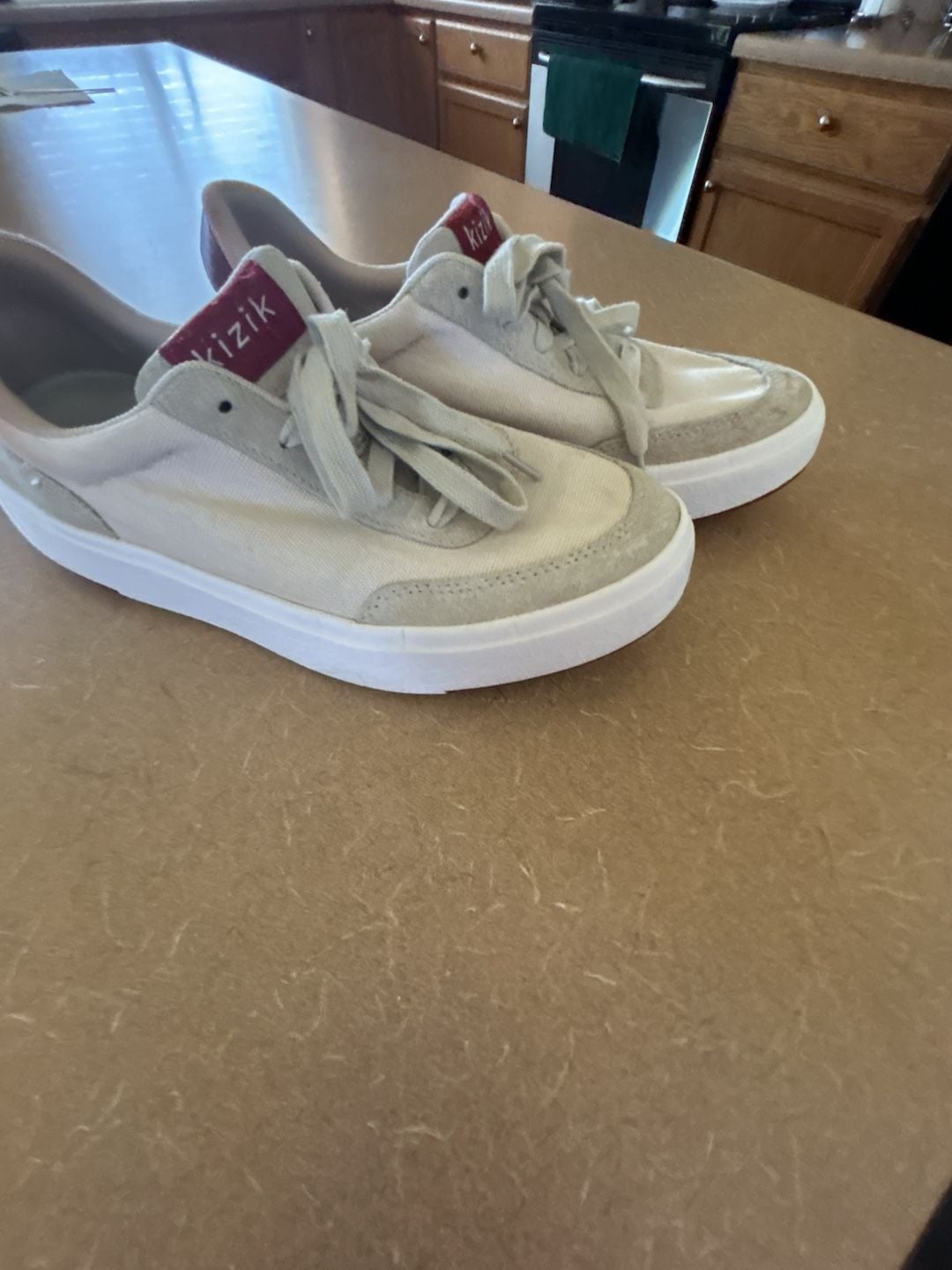 Kizik Hands-Free Sneakers Men's 6.5 / Women's 8 Off-White Canvas 6