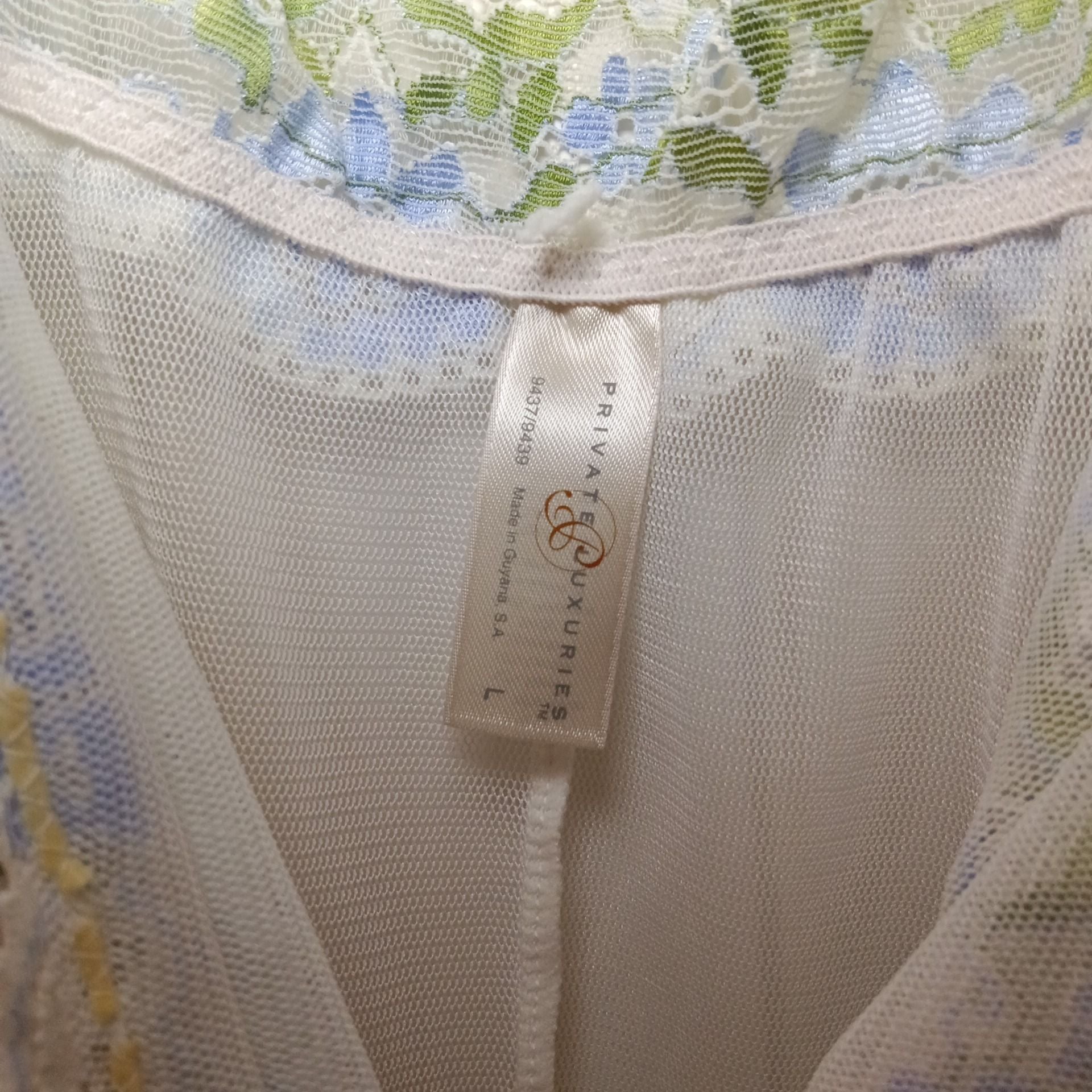 Private Luxuries Vintage Floral Lace Chemise Nightgown Size L 9