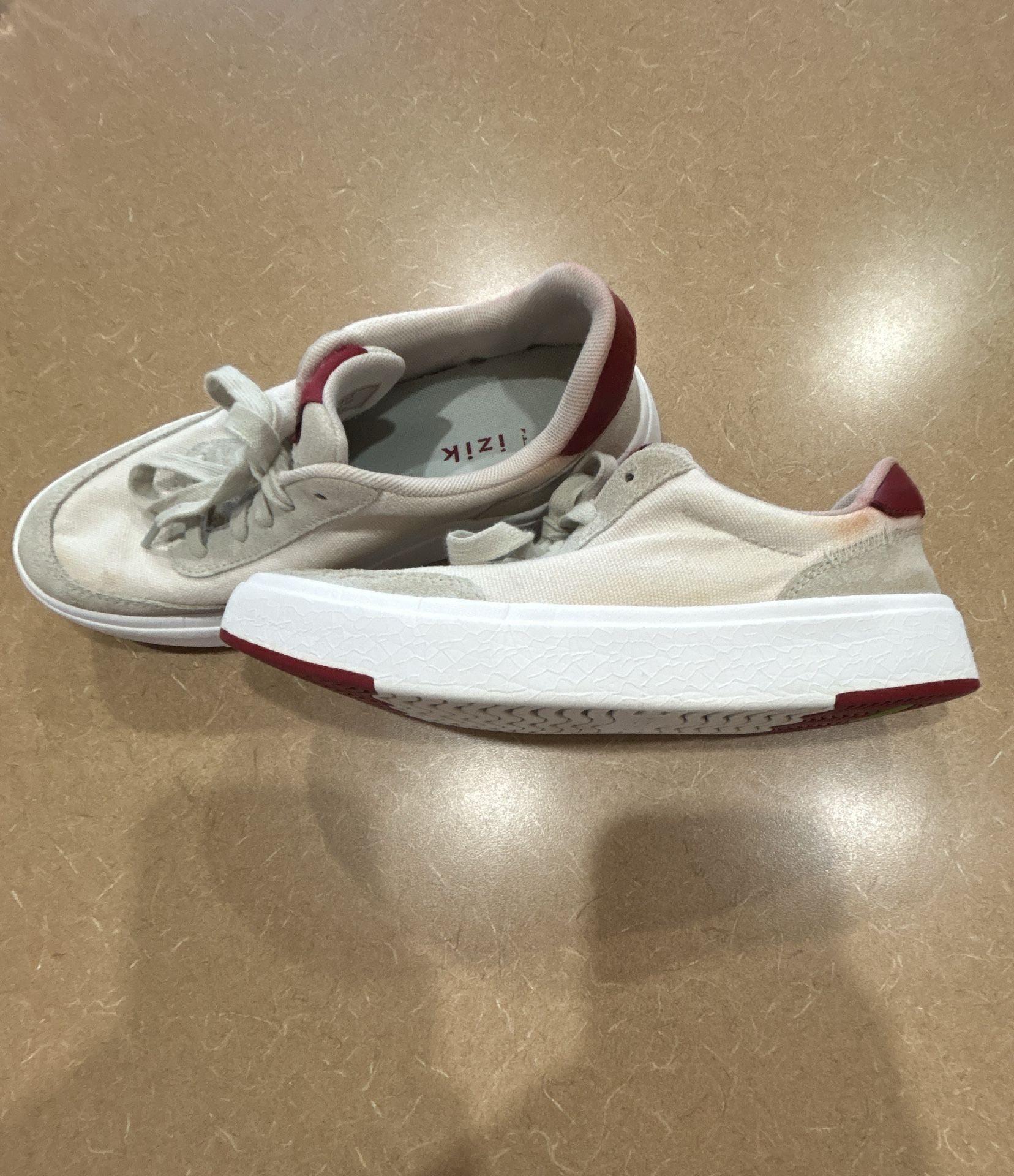 Kizik Hands-Free Sneakers Men's 6.5 / Women's 8 Off-White Canvas 8