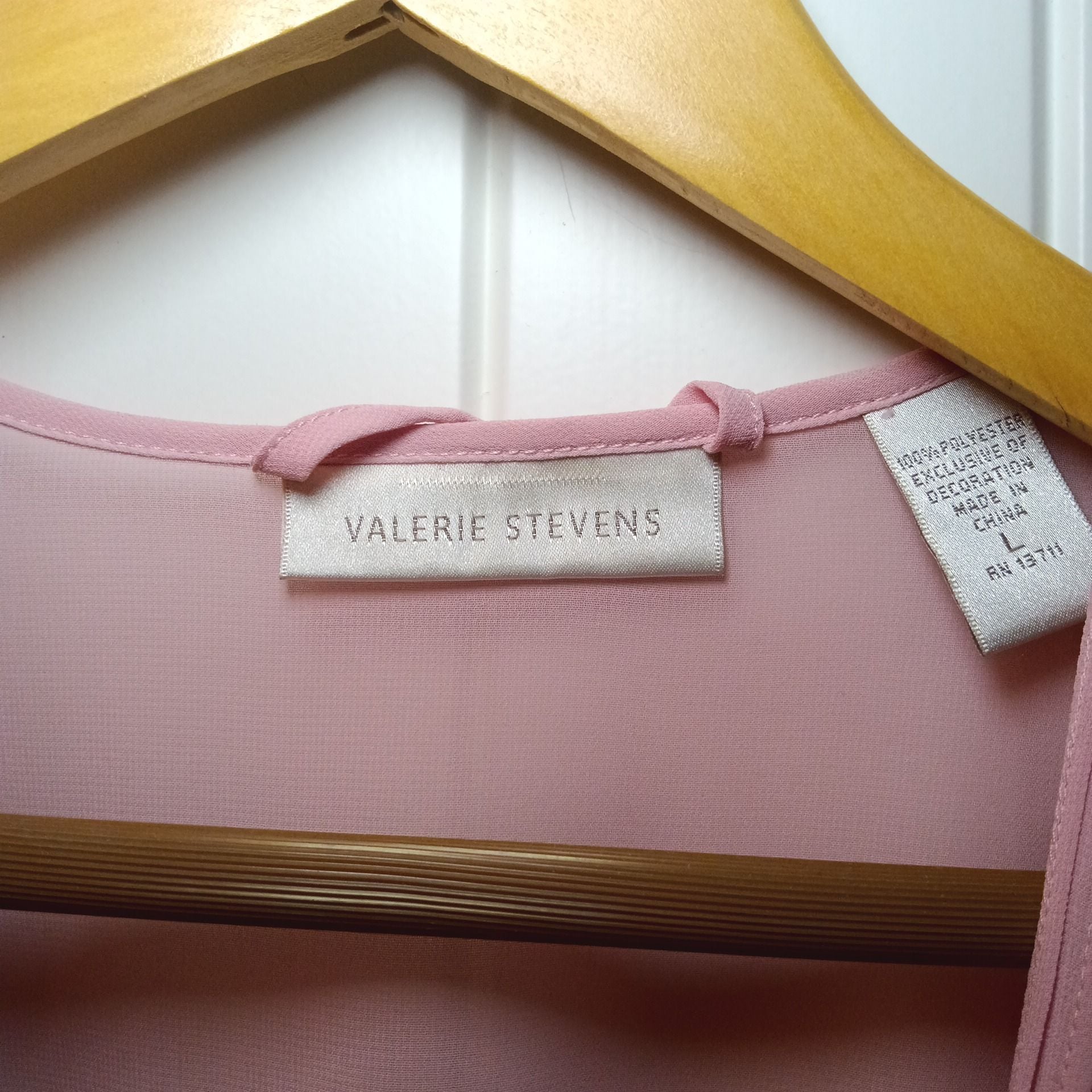 Valerie Stevens Pink Chiffon Pleated Robe Size L 7