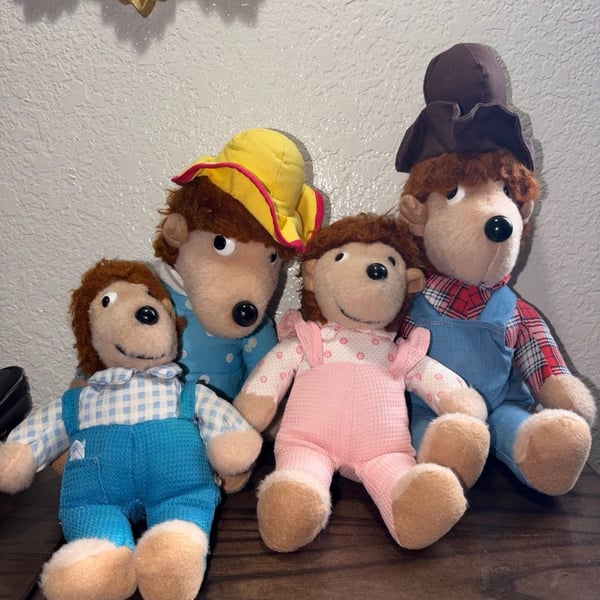 Vintage The Berenstain Bears Plush Lot of 4