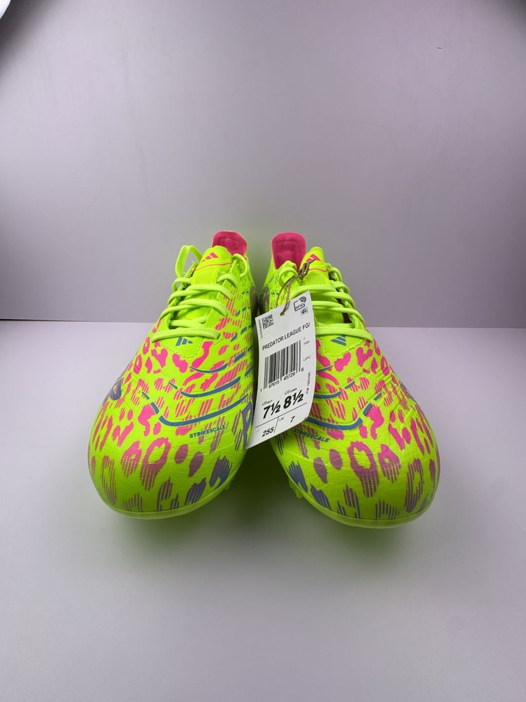 Adidas Predator League FG Soccer Cleats Solar Yellow/Black/Pink Size 7.5 5
