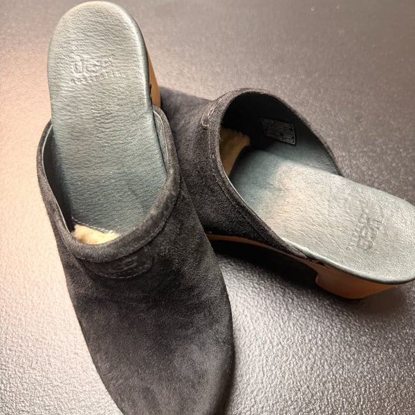 Black Ugg Clog Platform Heels #clogs #ugg #chunky...