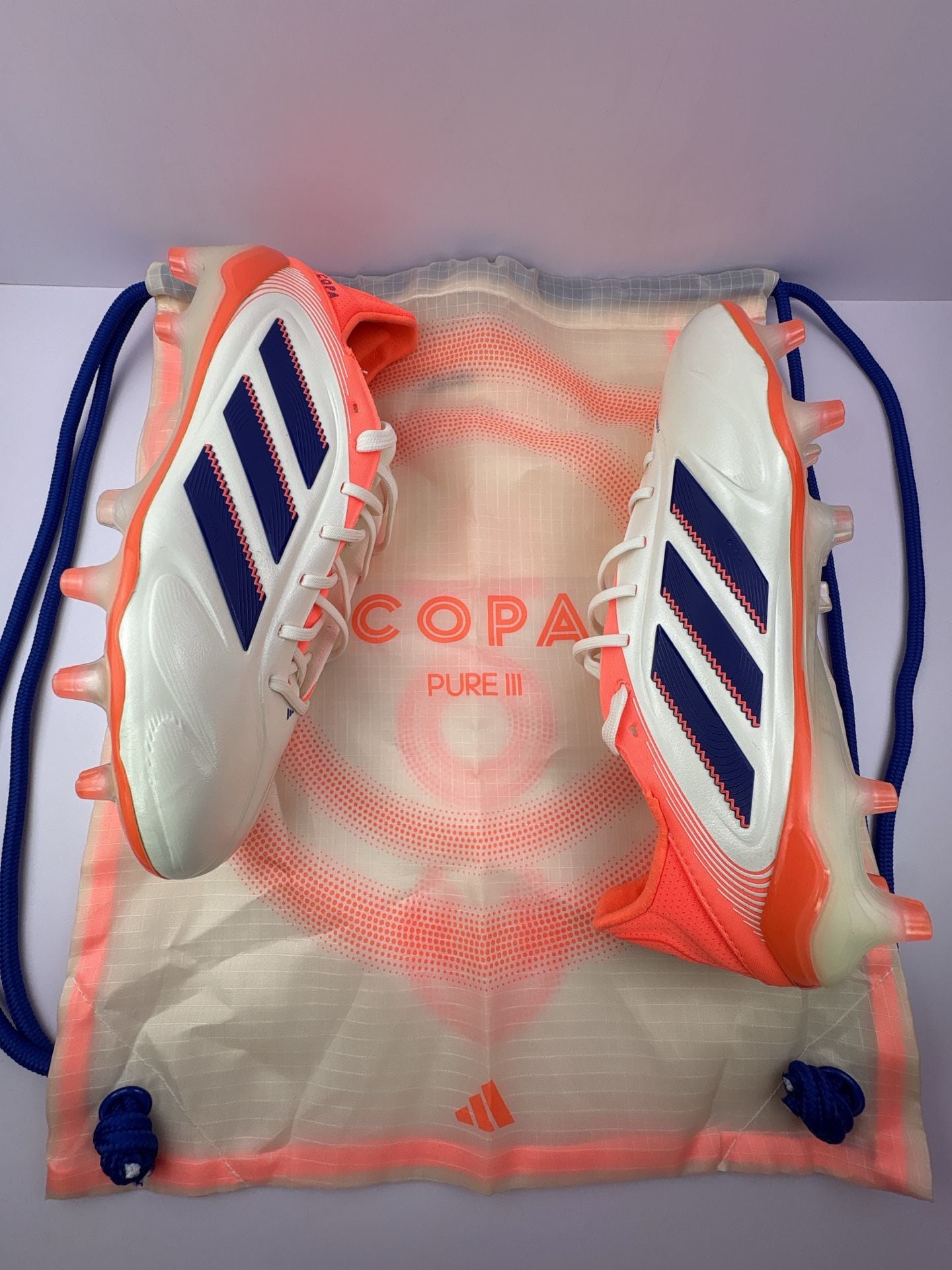 Adidas Copa Pure. 3 Elite FG Soccer Cleats Off White/orange  size 5.5 10