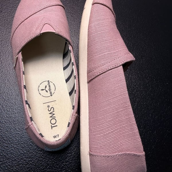 TOMS Earthwise Women's Pink Canvas Alpargata Slip-On Shoes Size W7