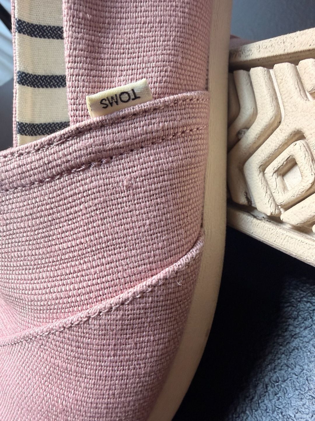 TOMS Earthwise Women's Pink Canvas Alpargata Slip-On Shoes Size W7 4