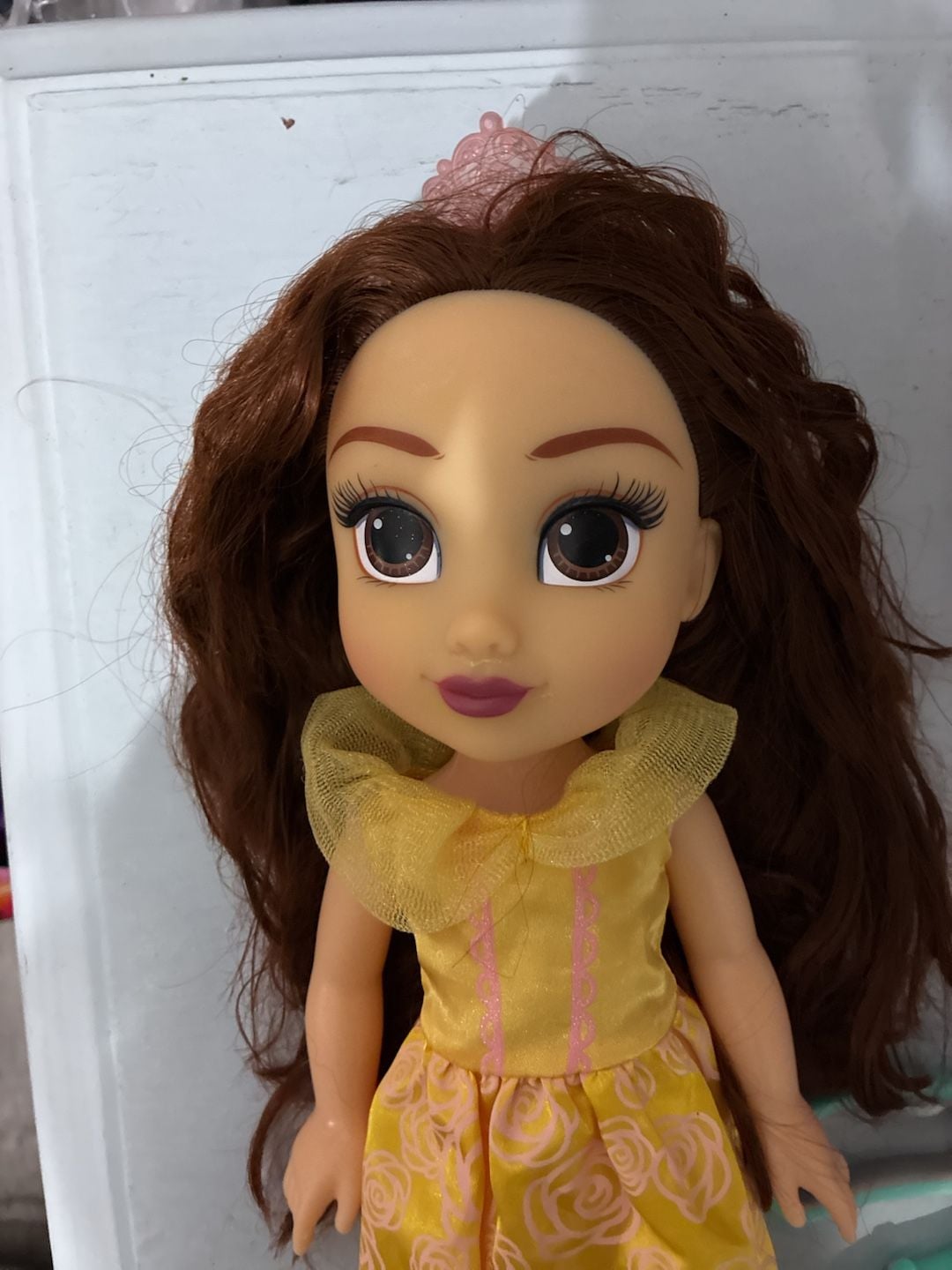 Disney Princess Belle Toddler Doll Yellow Rose Dress 1