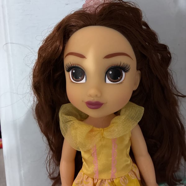 Disney Princess Belle Toddler Doll Yellow Rose Dress