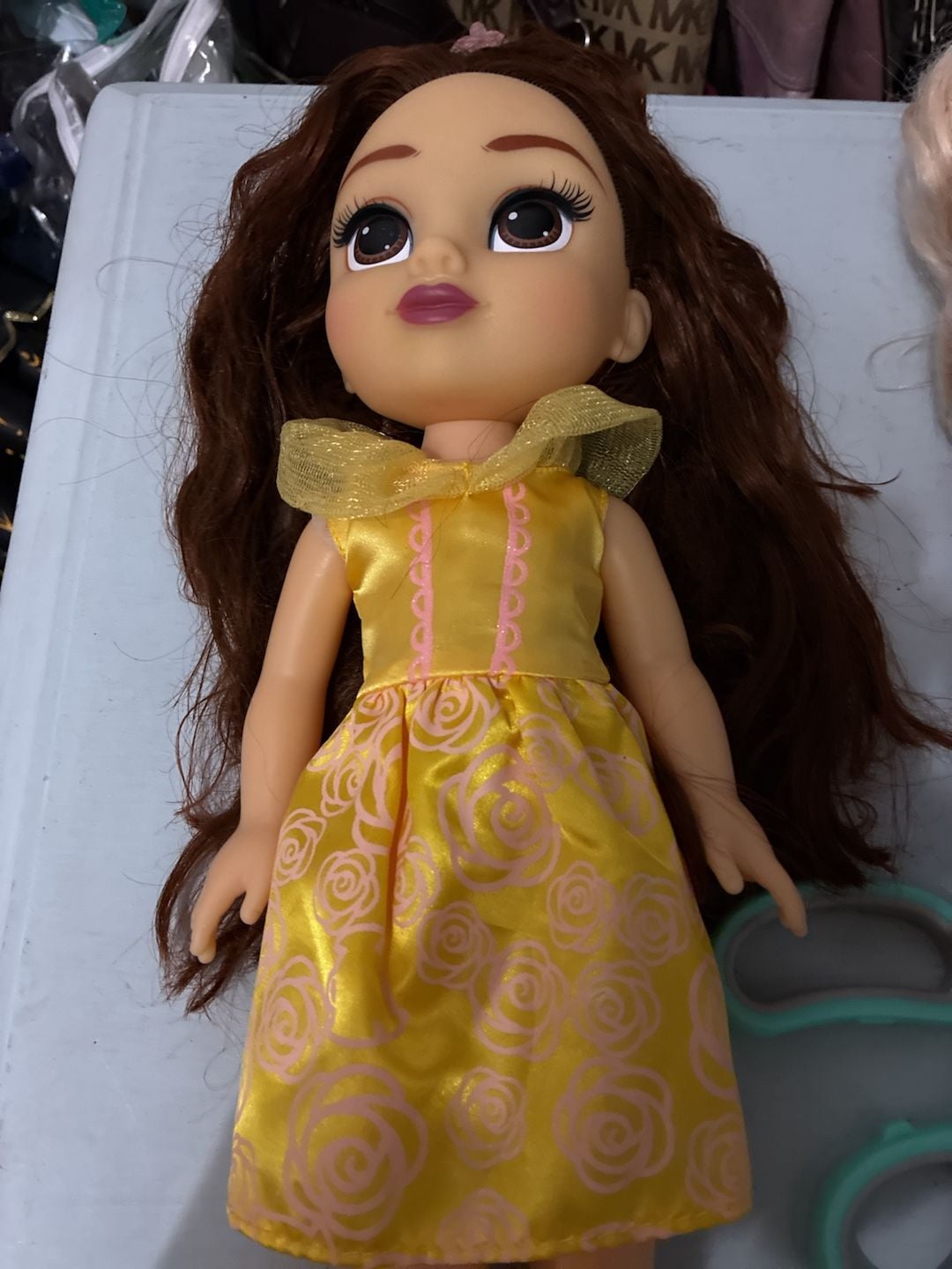 Disney Princess Belle Toddler Doll Yellow Rose Dress 3