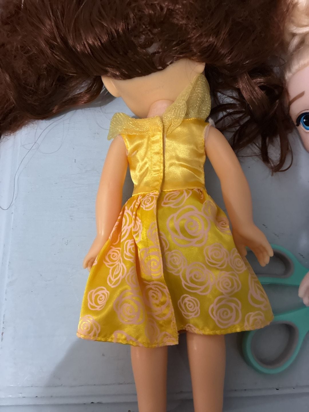 Disney Princess Belle Toddler Doll Yellow Rose Dress 5