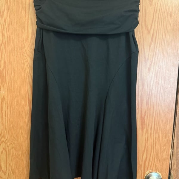 Black Fold-Over Waist Skirt Size S