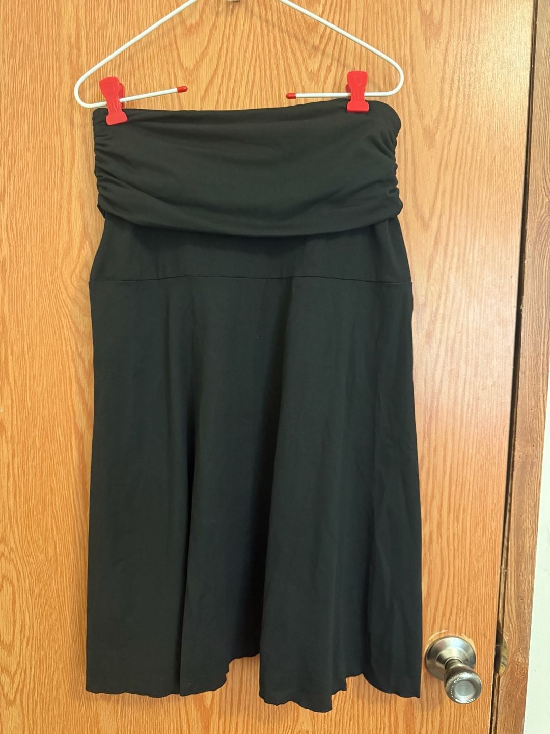 Black Fold-Over Waist Skirt Size S 3