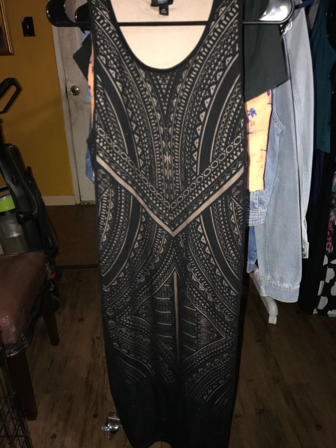 Mossimo Women's Size L/G Sleeveless Geometric Print Bodycon Dress 3