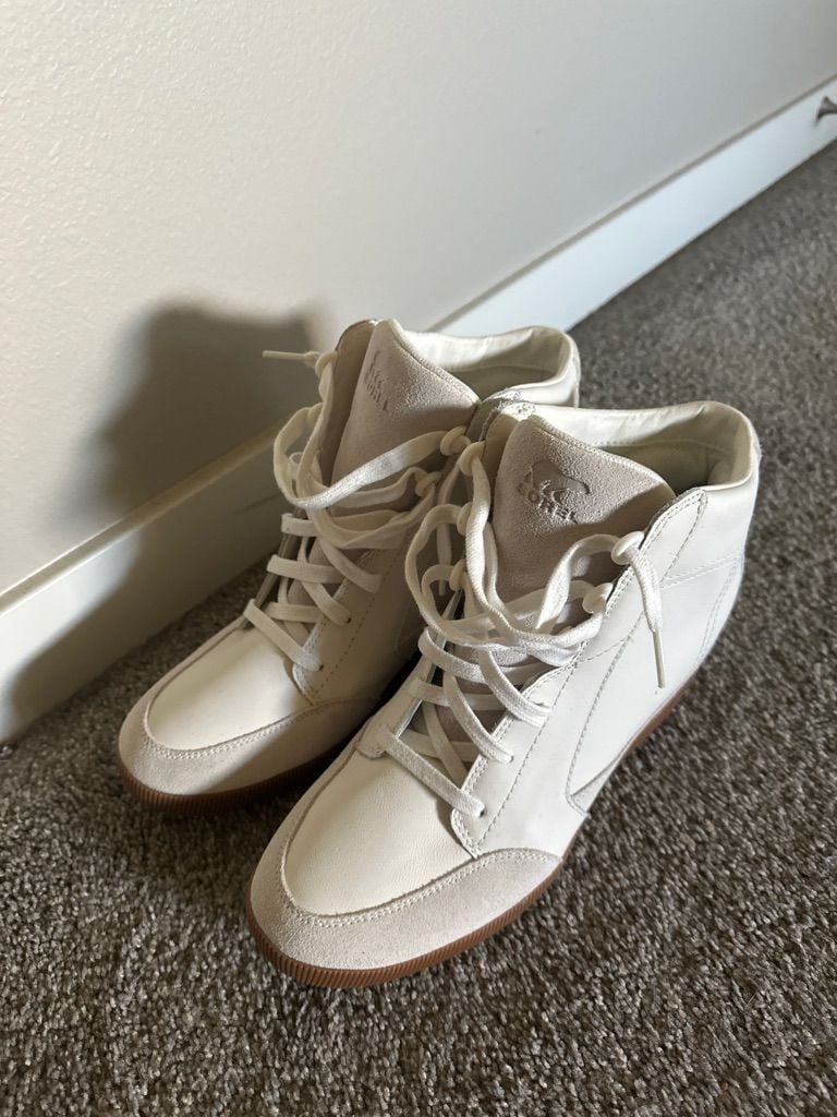 Sorel Out N About Plus Wedge High Top Sneakers White 2