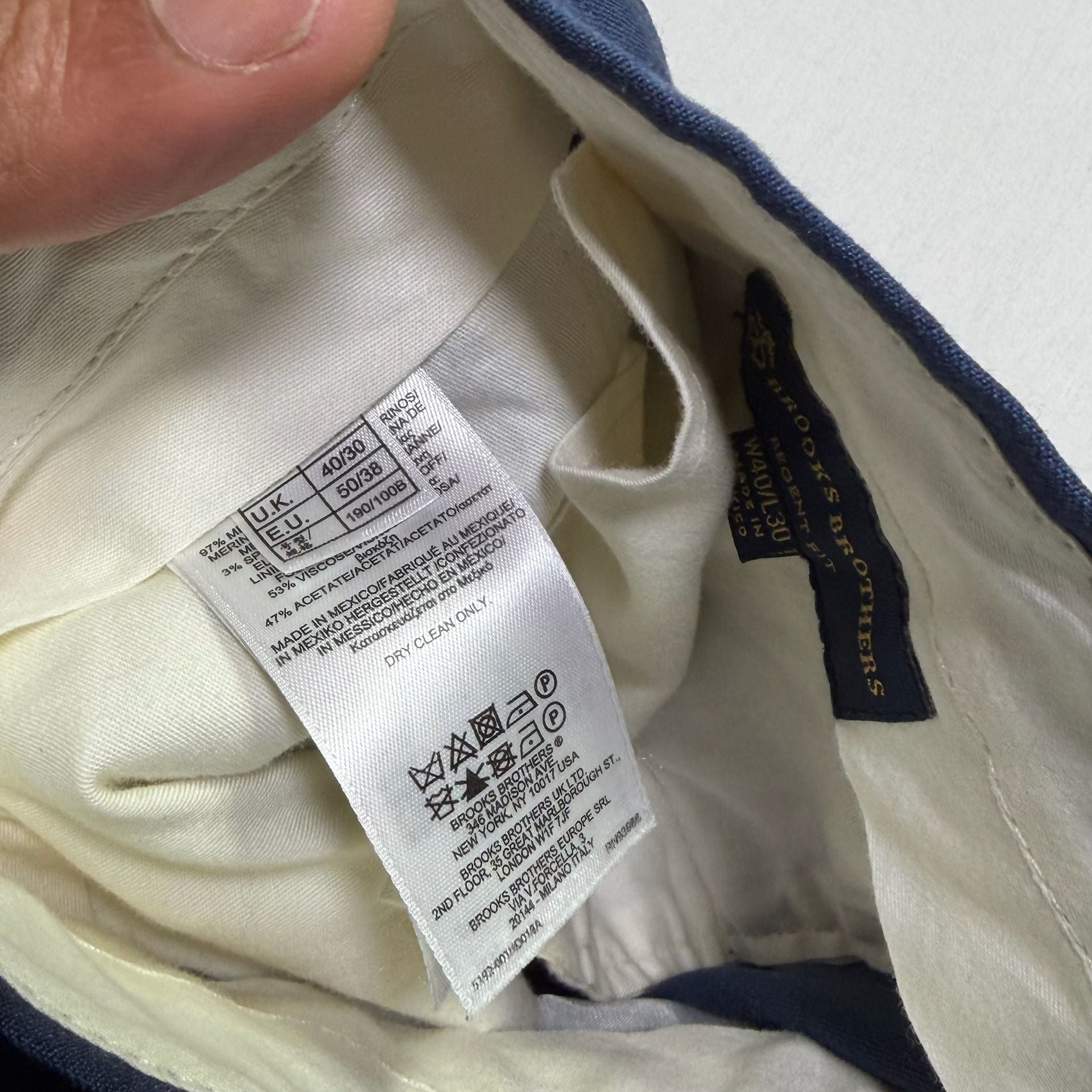 Brooks Brothers Regent Fit Dress Pants 40x30 Blue 6
