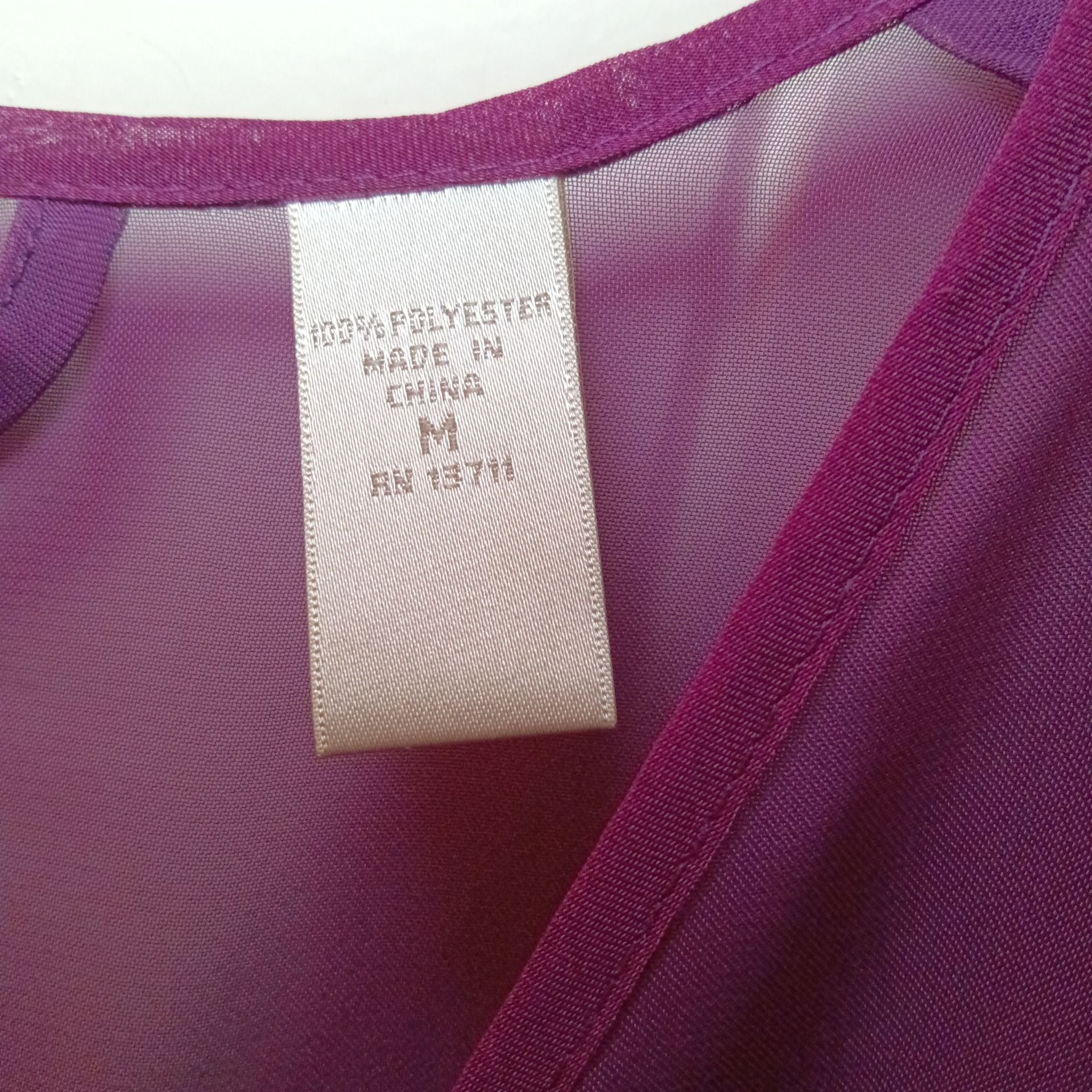 Valerie Stevens Sheer Purple Robe Size M 8
