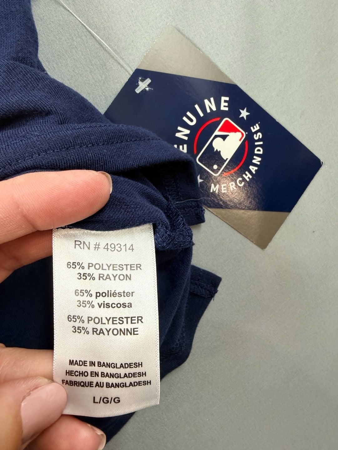 Milwaukee Brewers MLB Womans Graphic Crop T-Shirt Navy Blue Size Large 6