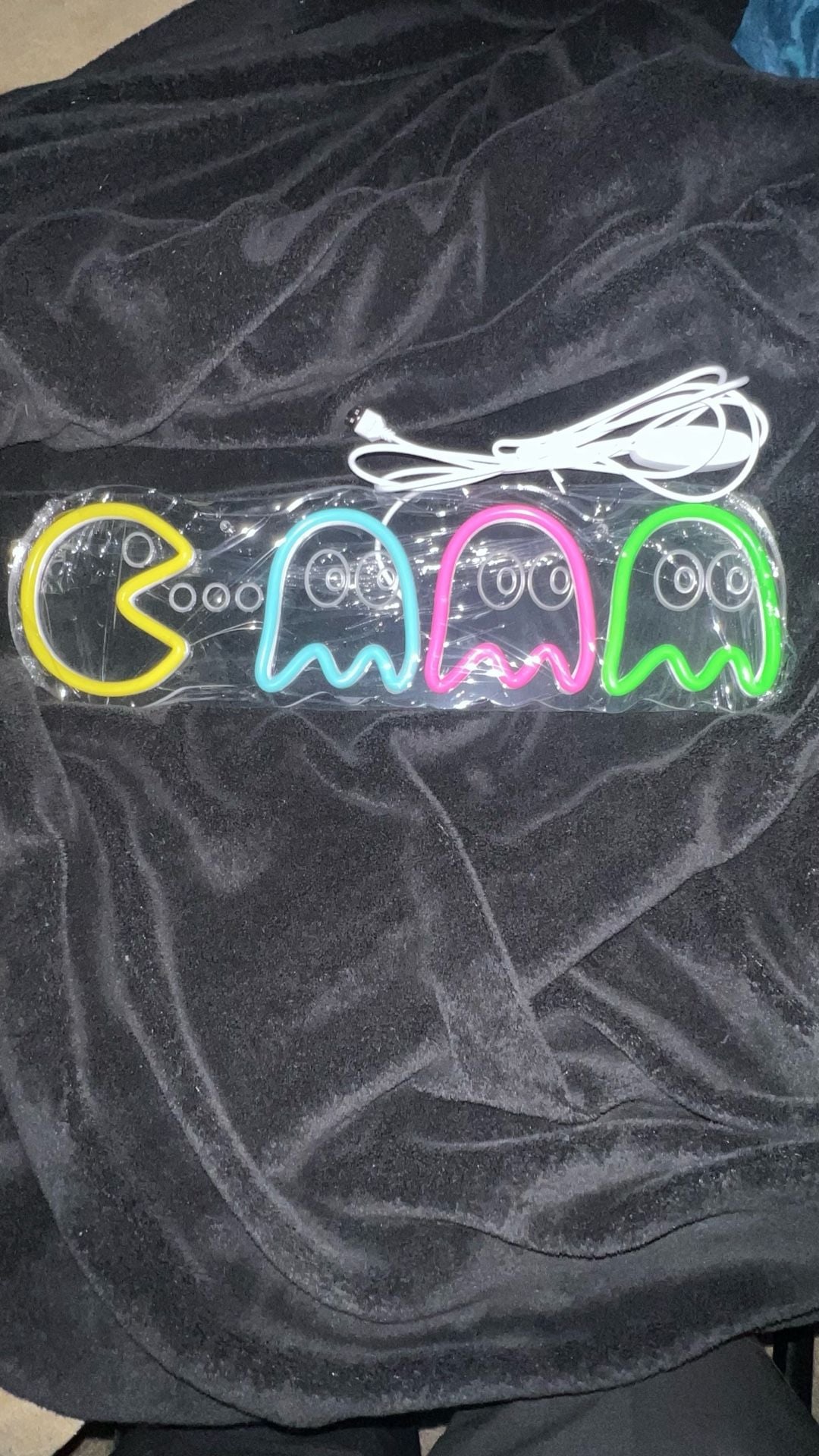 Pac-Man and Ghosts LED Neon Wall Sign USB Powered 10