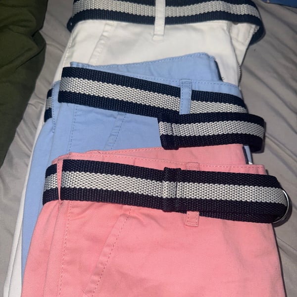 The Children's Place Boys Chino Shorts Size 12 with Belts
