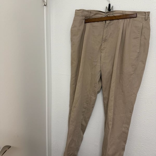 Lands' End Men's Regular Standard Khaki Chino Pants Size 36