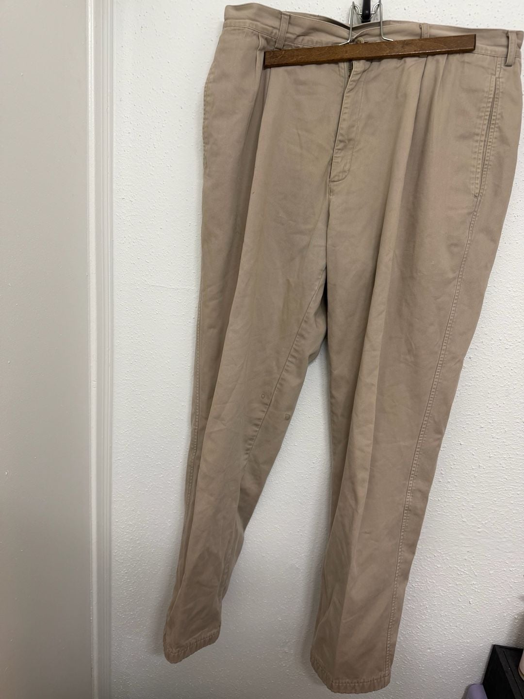 Lands' End Men's Regular Standard Khaki Chino Pants Size 36 3
