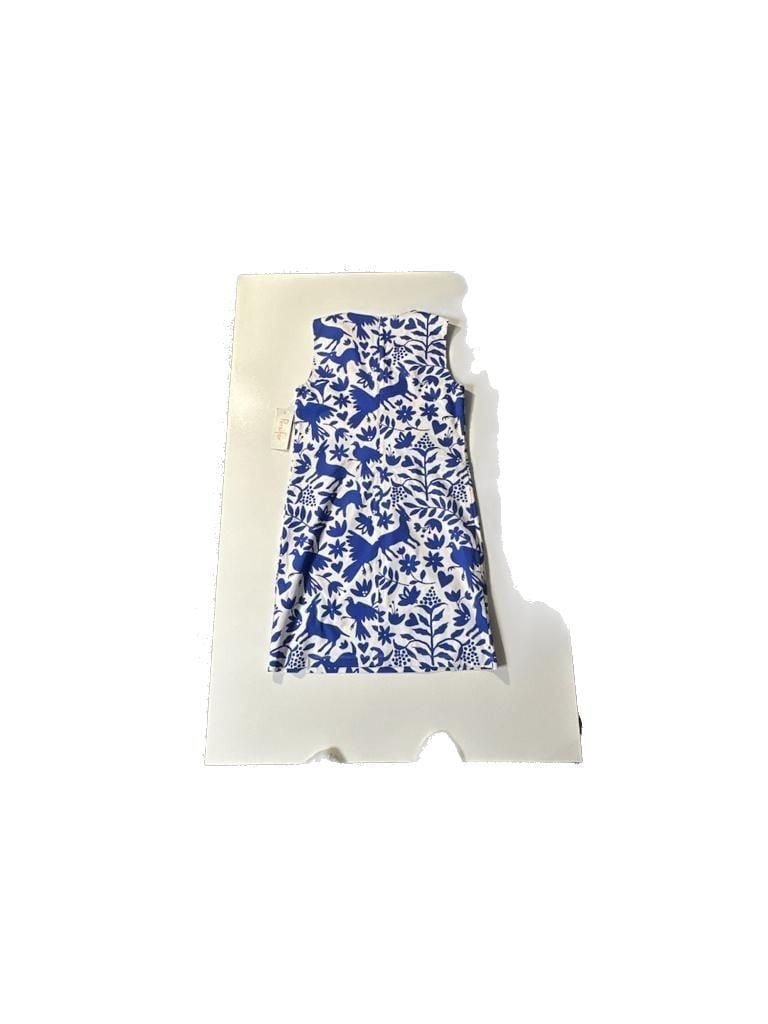 Persifor Sleeveless Shift Dress Size S Blue White Animal Print 6
