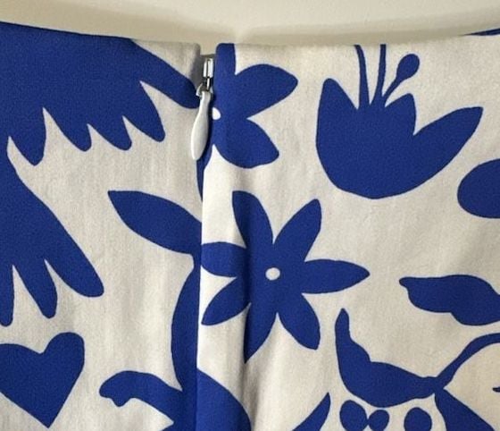 Persifor Sleeveless Shift Dress Size S Blue White Animal Print 7