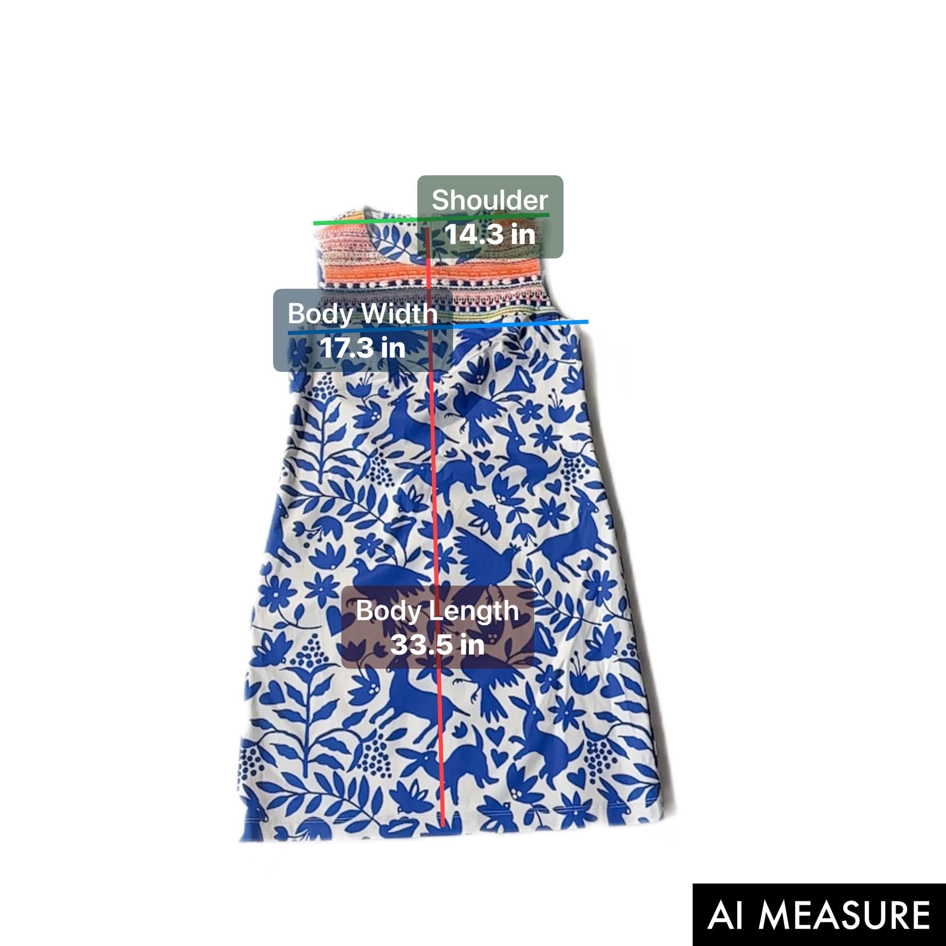 Persifor Sleeveless Shift Dress Size S Blue White Animal Print 10