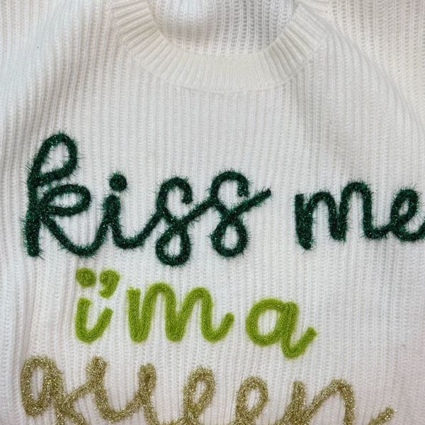 Queen of Sparkles Kiss Me I'm A Queen Sweater Vest Size S