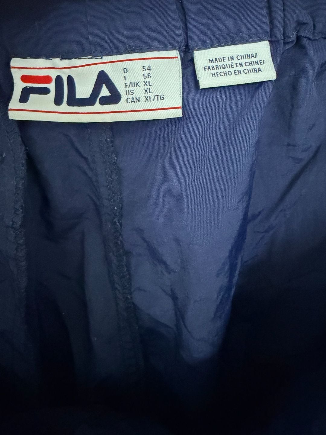 Fila Nylon Belted Athletic Shorts Navy Blue Size XL 5
