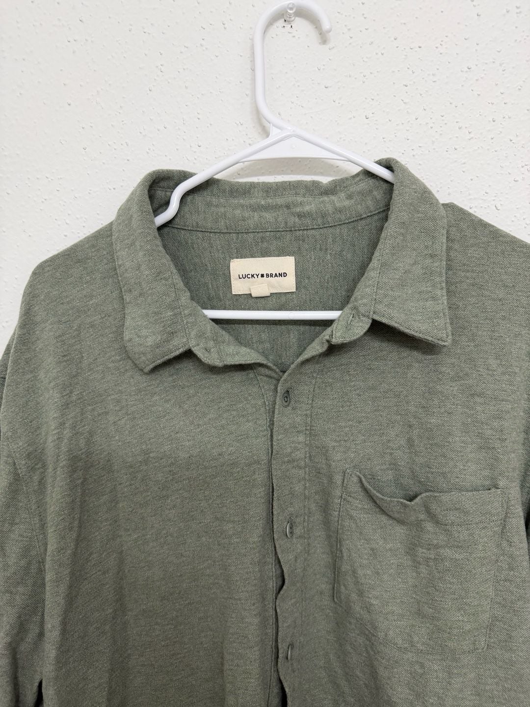 Lucky Brand Long Sleeve Button Down Shirt Olive Green 4