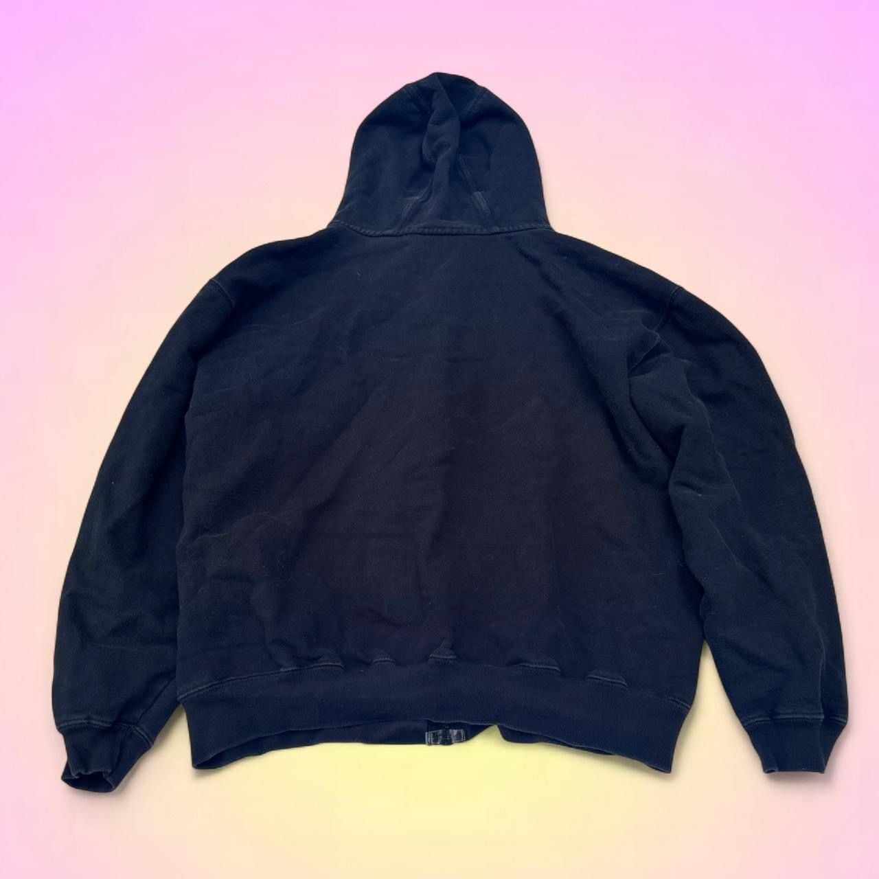 Vintage AOS Rodeo Embroidered Horse Full Zip Hoodie Black 3