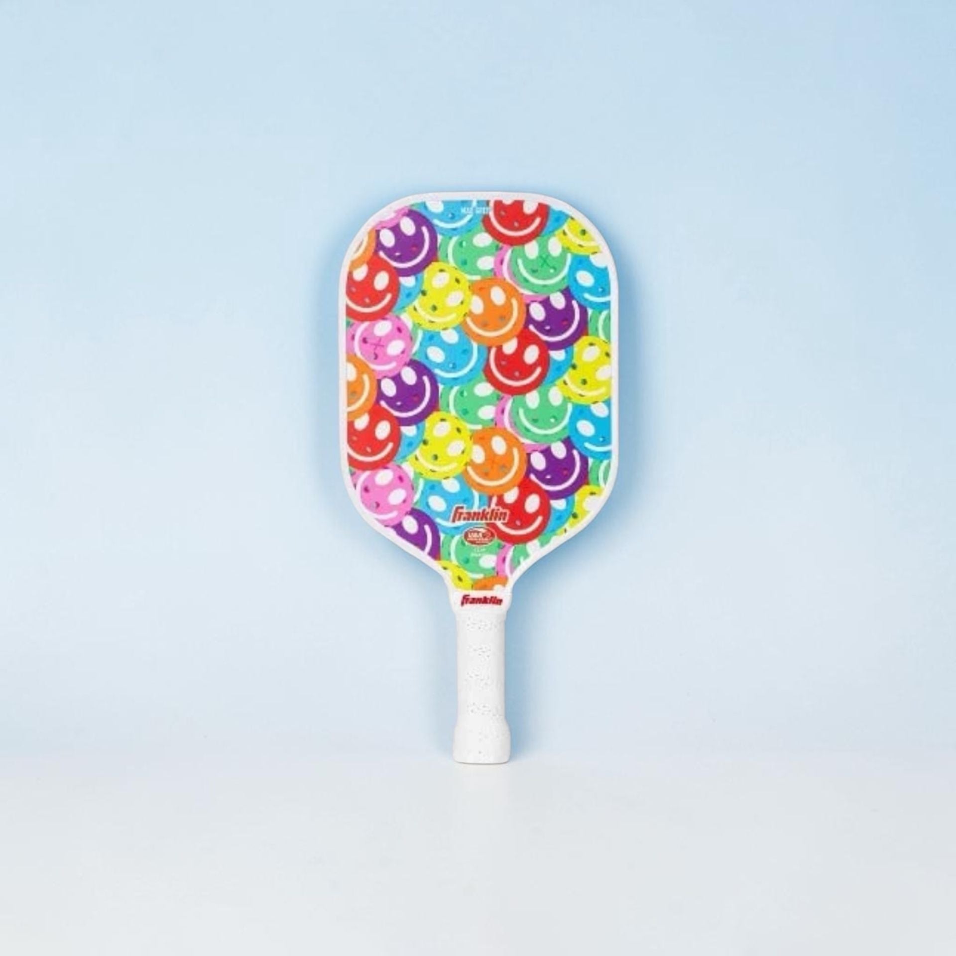 Franklin Youth Sized Polymer Pickleball Paddle Smiley Face Pattern 1