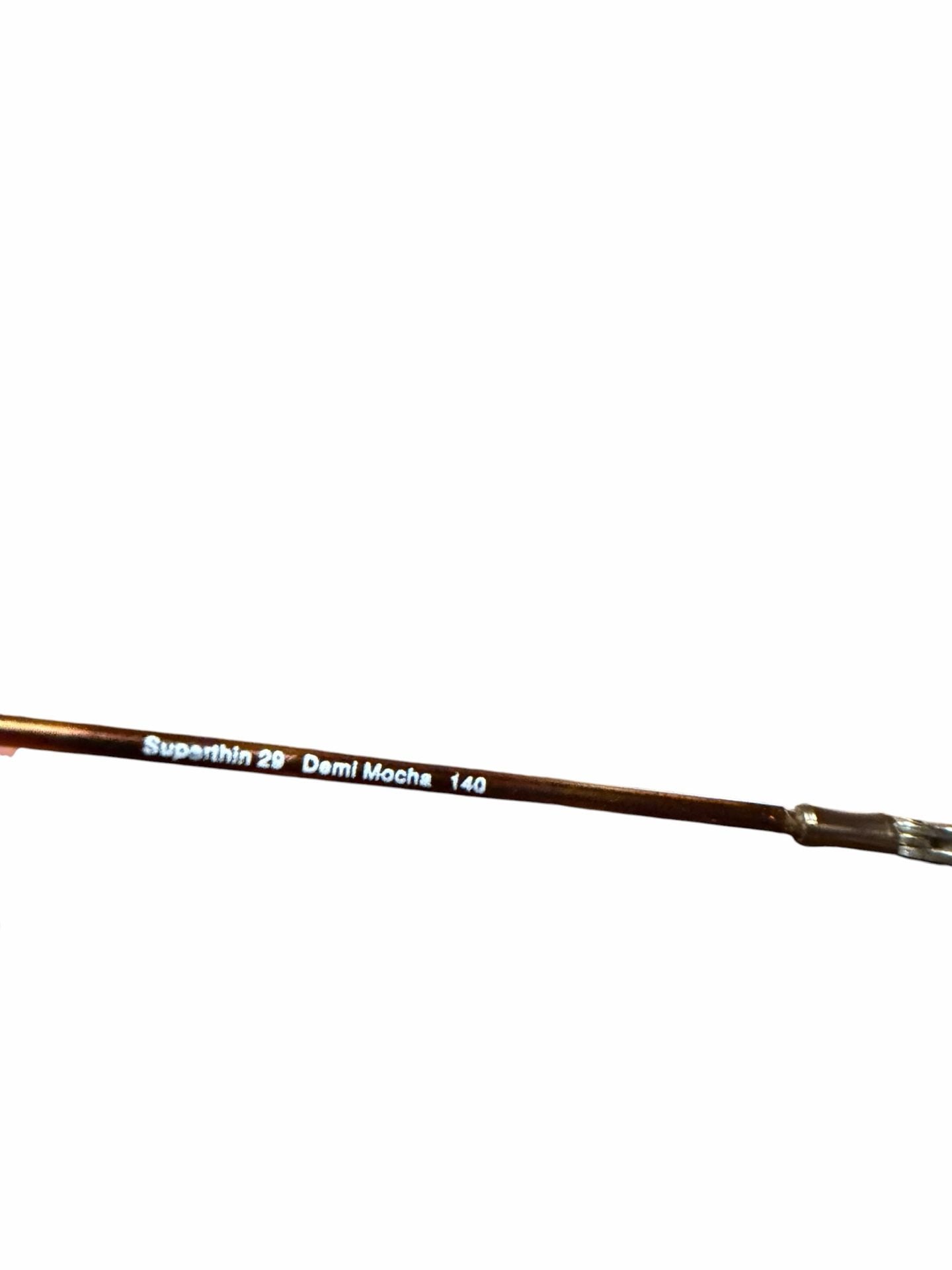 Marchon Superthin 29 Demi Mocha Oval Eyeglasses 140 4