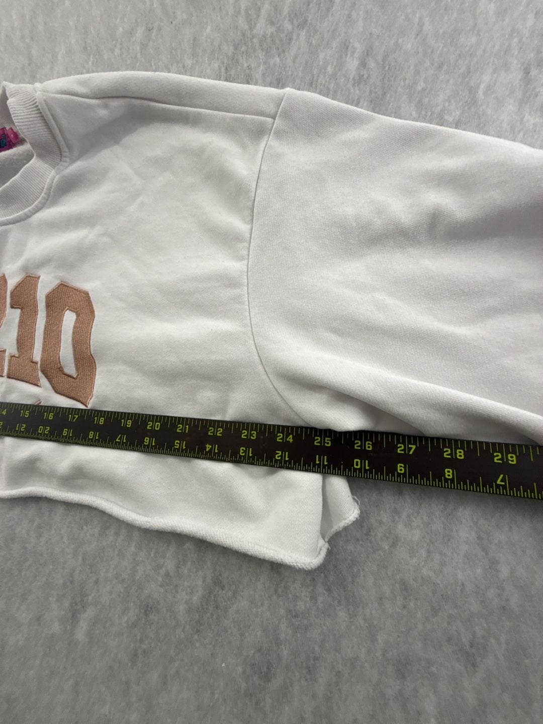 Edikted 90210 Los Angeles Cropped Sweatshirt White Size S 6