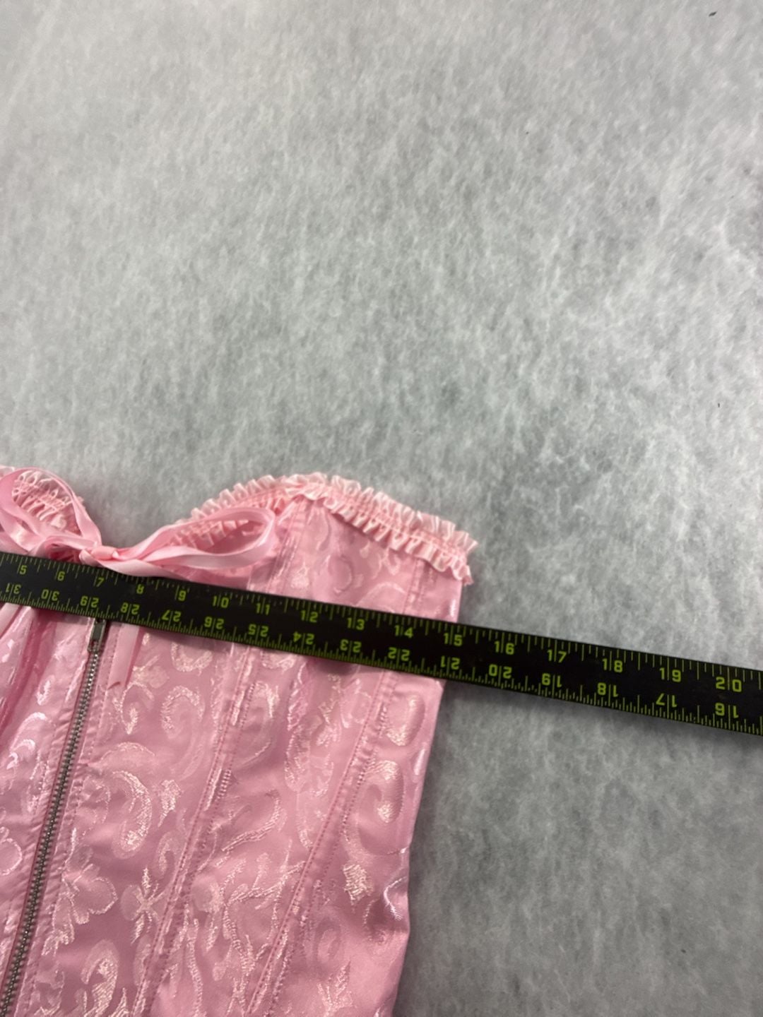 Womens Pink Brocade Corset Top Size M Cosplay Renaissance Fair Sexy 3