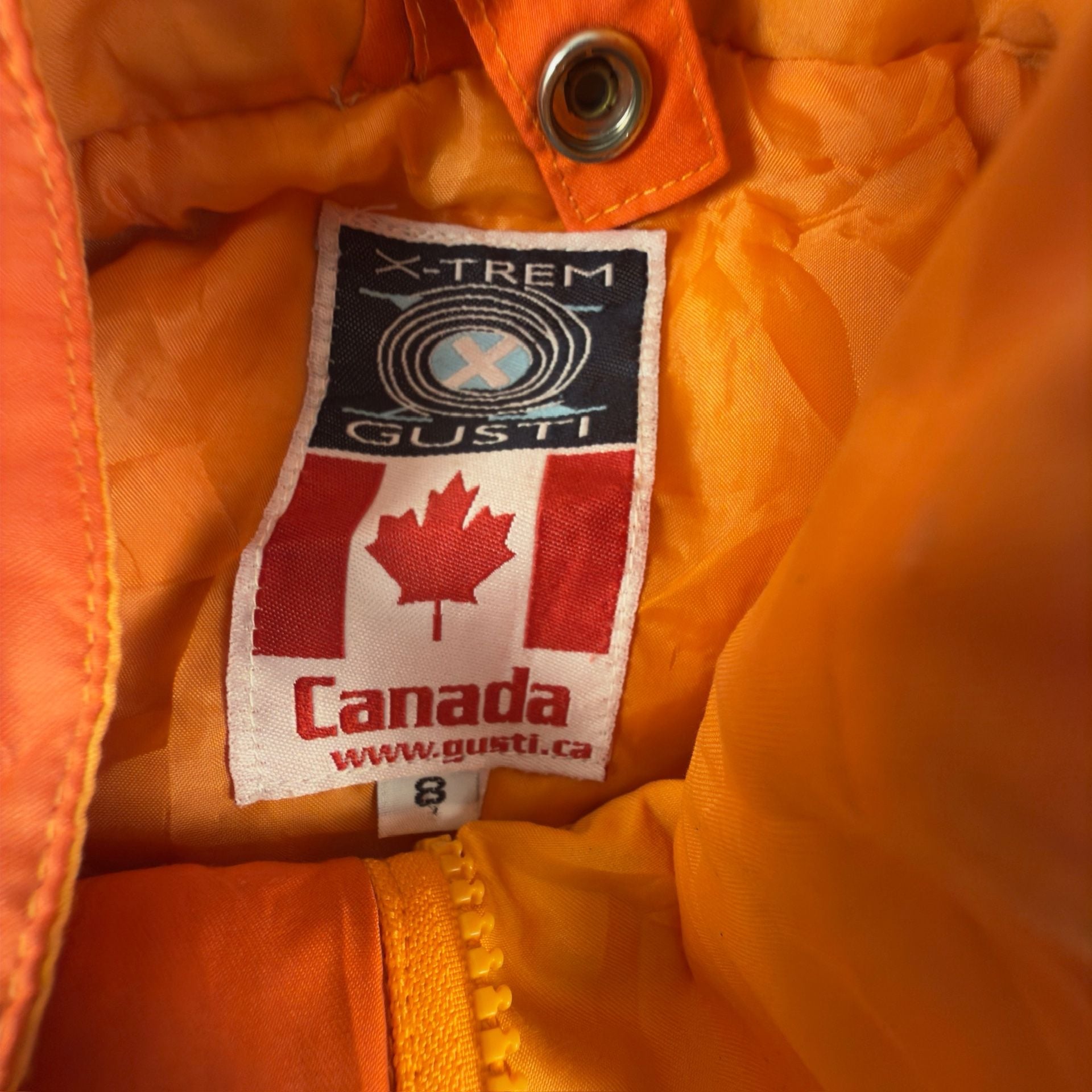X-Trem Gusti Girls Orange Lightweight Jacket Size 8 5