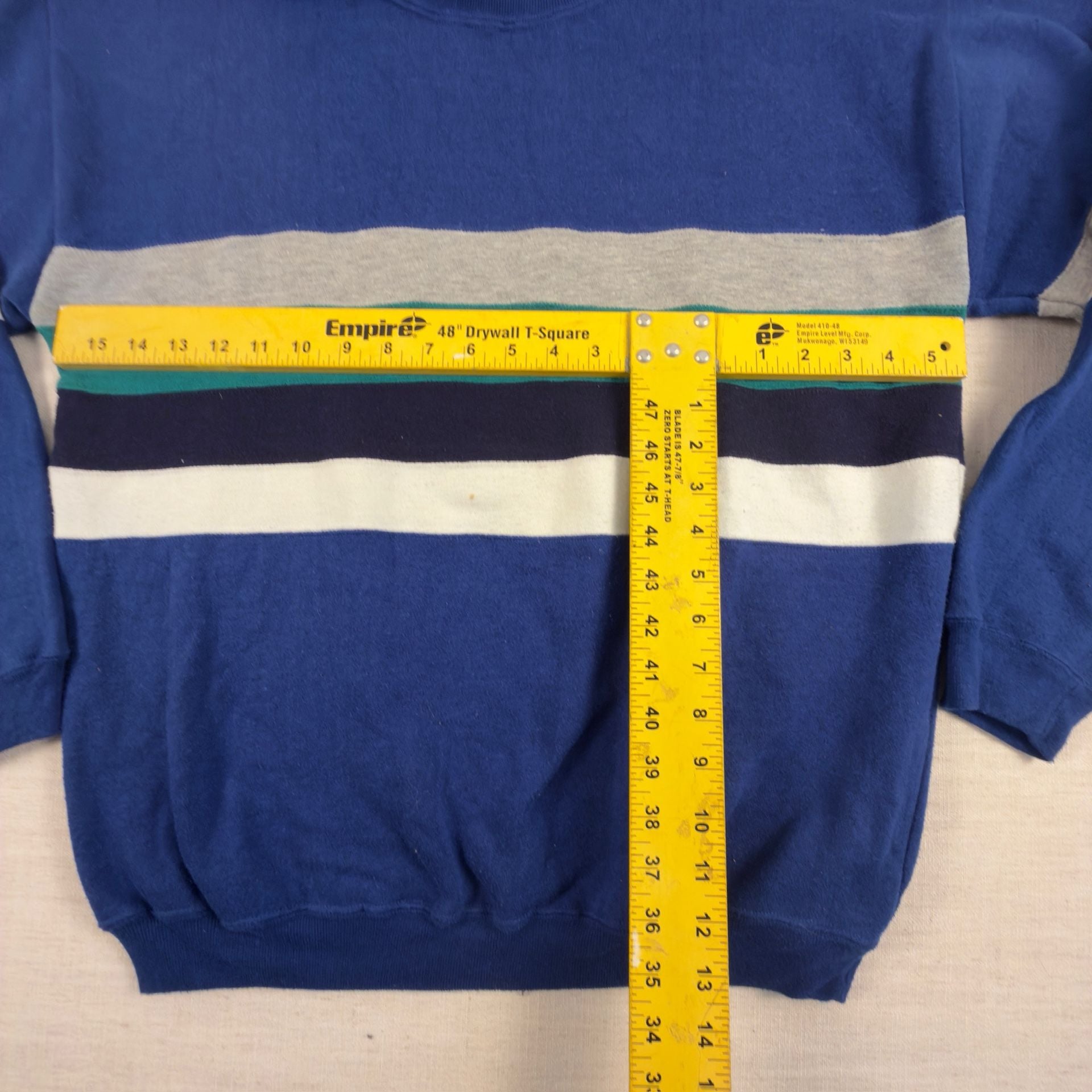 Vintage The Apparel Zone Mock Neck Striped Sweatshirt Size L 8