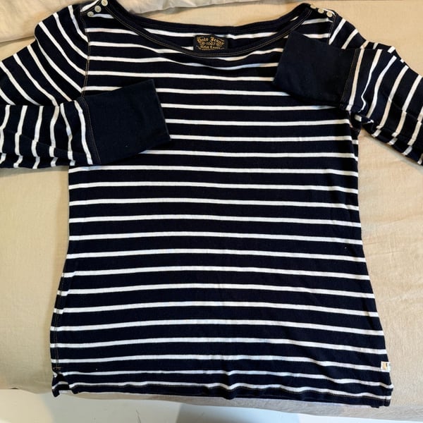 Polo Jeans Ralph Lauren Striped Long Sleeve Boat Neck Shirt