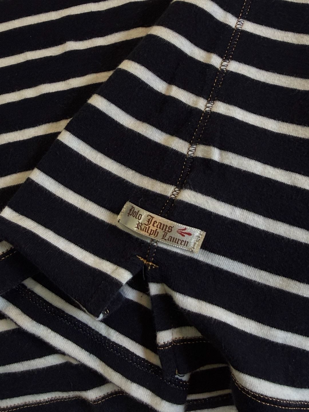 Polo Jeans Ralph Lauren Striped Long Sleeve Boat Neck Shirt 4