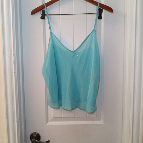 Valerie Stevens Intimates Beaded Cami Size XL and Short Size L