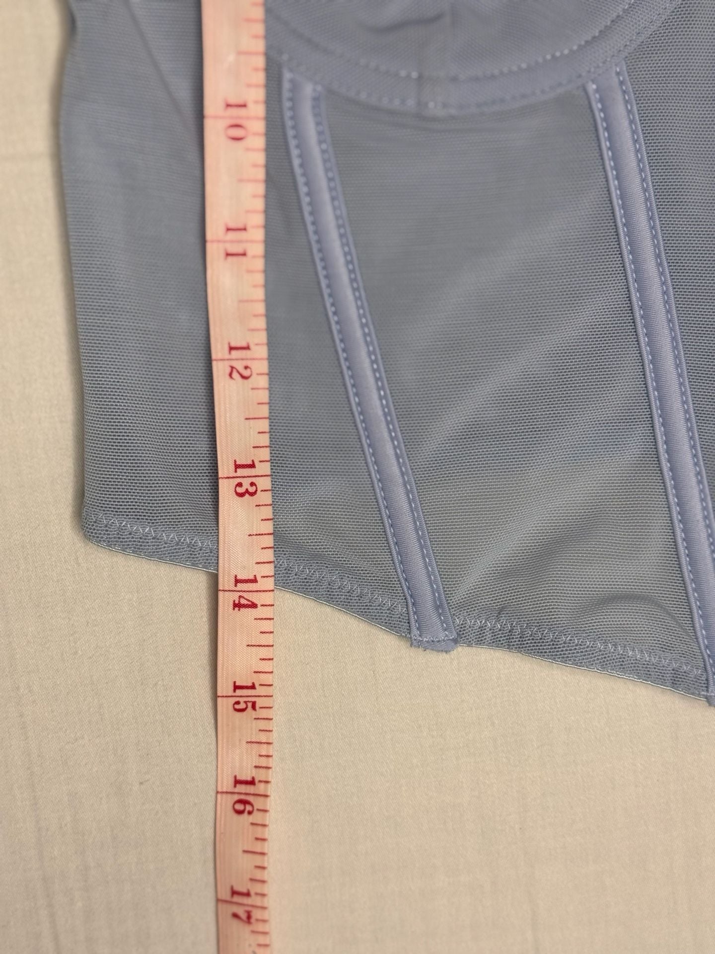 Whimsical fairy Light Blue Mesh Corset Crop Top (maybe Garage brand) 6