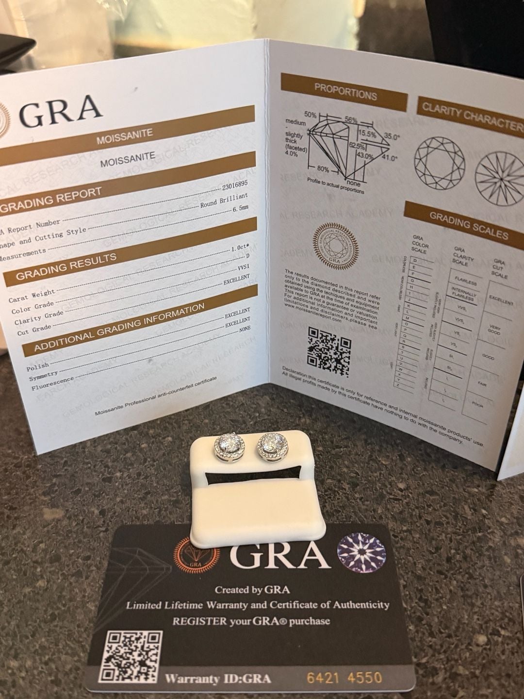 Moissanite Halo Jewelry Set: Ring, Necklace, and Earrings with GRA Certificates 7