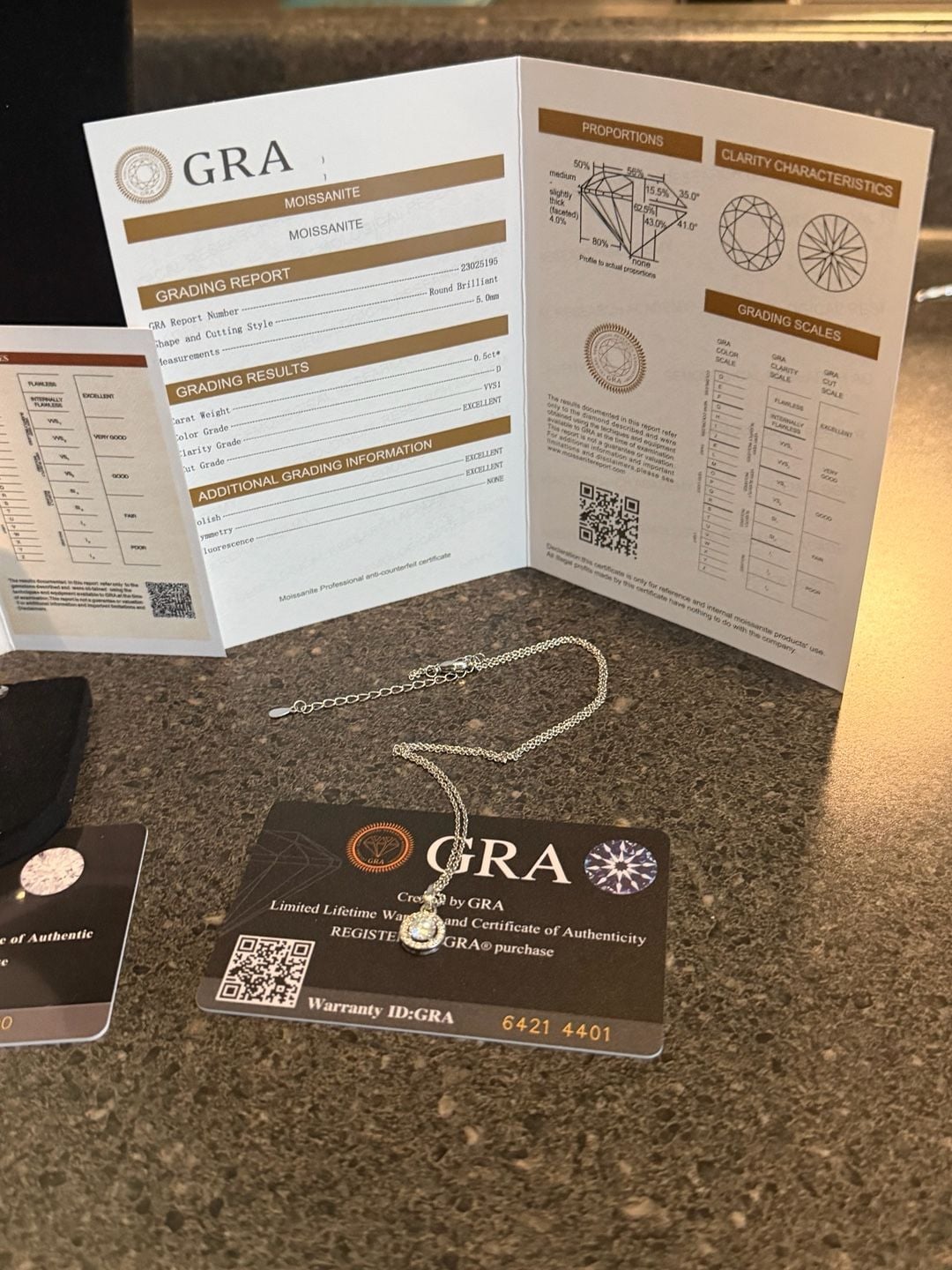 Moissanite Halo Jewelry Set: Ring, Necklace, and Earrings with GRA Certificates 9