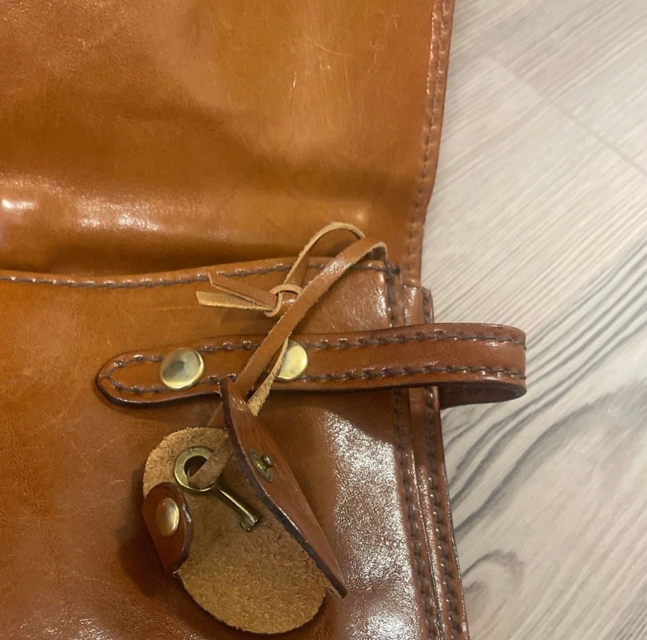 Conte Max Vintage Italian Leather Briefcase Satchel Bag 9
