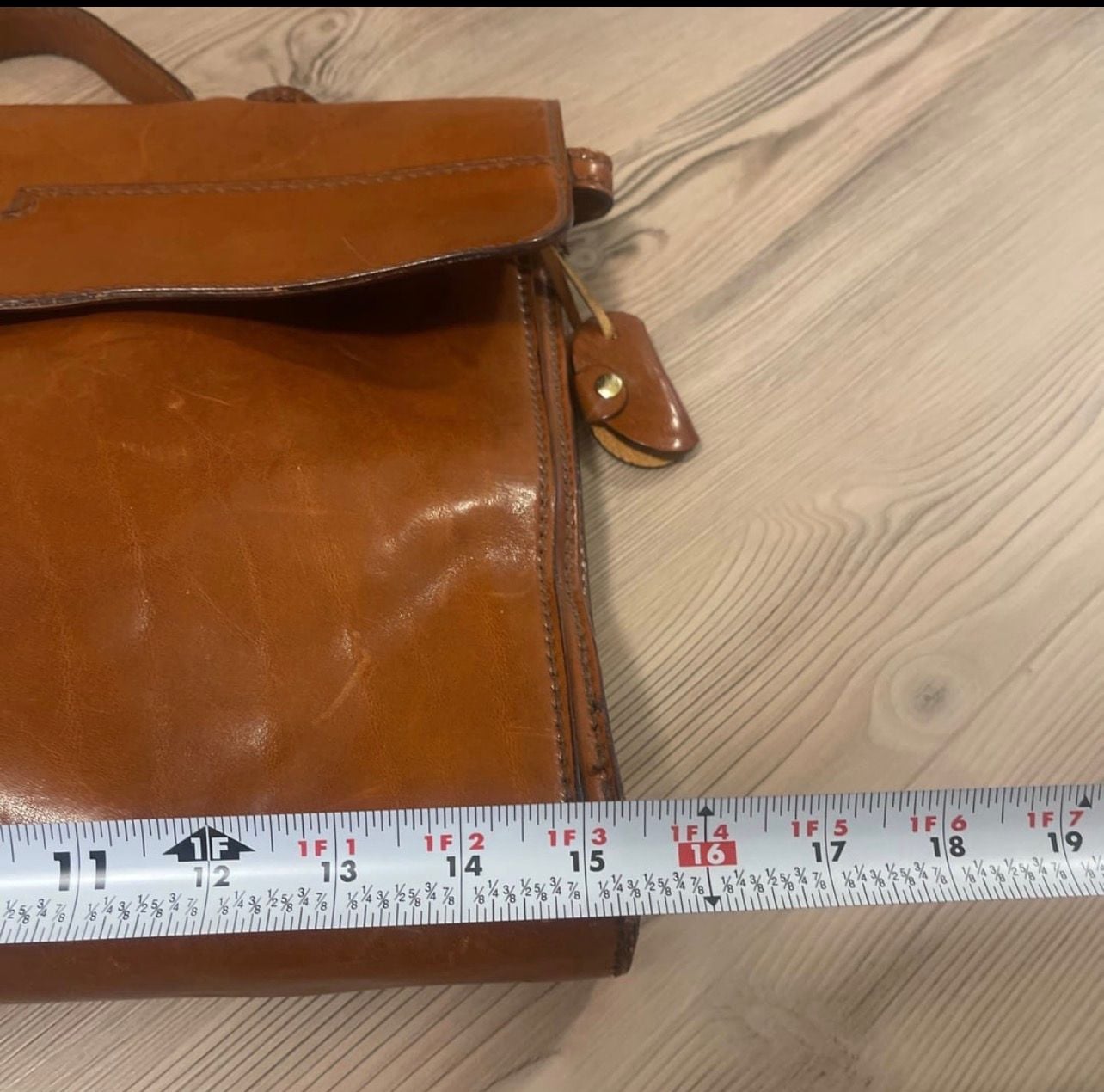 Conte Max Vintage Italian Leather Briefcase Satchel Bag 10