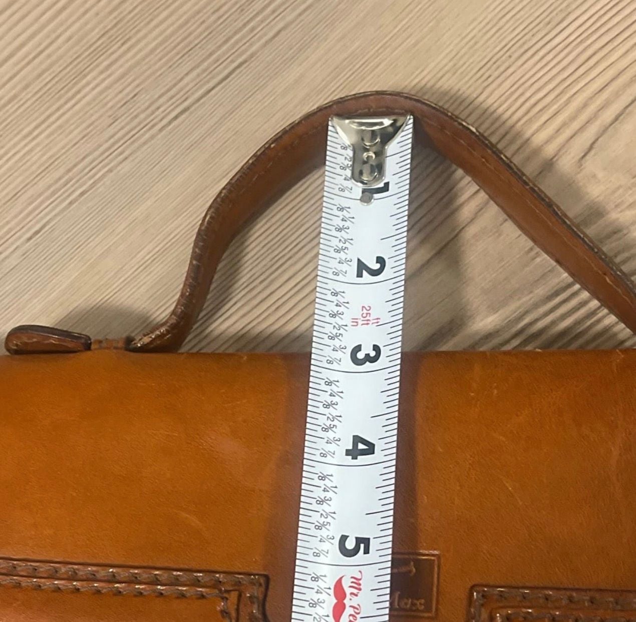 Conte Max Vintage Italian Leather Briefcase Satchel Bag 12