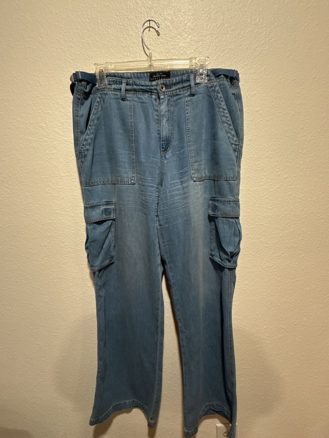 Sanctuary Reissue Cargo Denim Pants Size XL 2