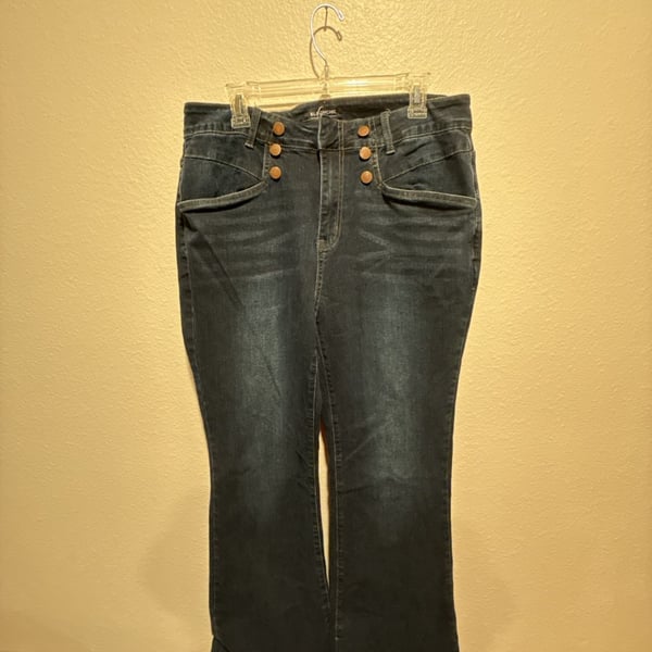 BloomChic Denim High-Waisted Button-Front Jeans Size 16