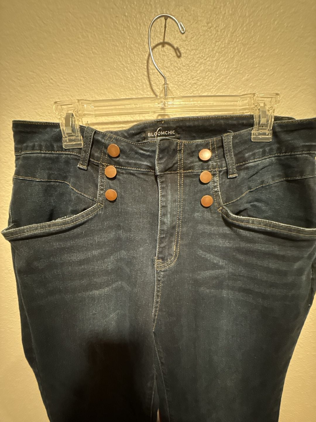 BloomChic Denim High-Waisted Button-Front Jeans Size 16 3